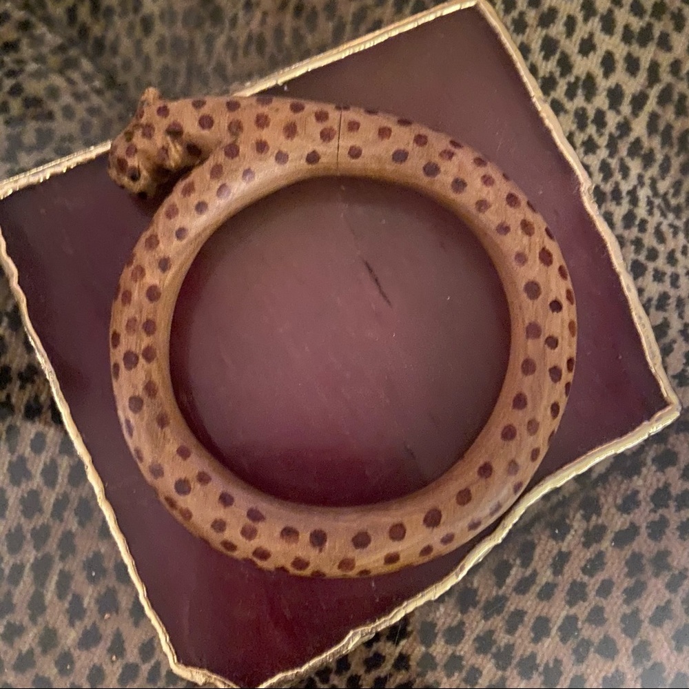 Carved Wood Bangle Animal